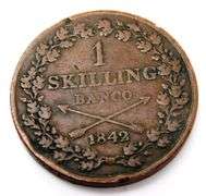 Rare 1842 - 1 Skilling Coin