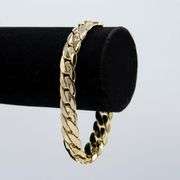 Huge 46.7 Gram Gold Plated Cuban Link Bracelet