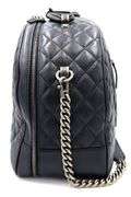 CHANEL Airline Round Trip Bowling Black Shoulder Bag W/ Card
