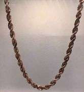 GORGEOUS SOLID 14K ROSE GOLD ROPE CHAIN