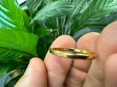 10k Yellow Solid Gold 2mm Domed Plain Men's Women's Wedding Band Size 6