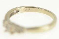 10K White Gold Classic Vintage Diamond Promise Engagement Ring