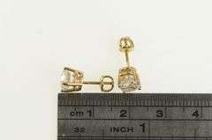 14K Yellow Gold 1.75 Ctw Diamond Solitaire Classic Stud Earrings