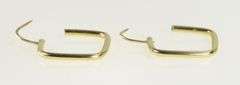 14K Yellow Gold 25mm Square Vintage Fashion Hoop Earrings