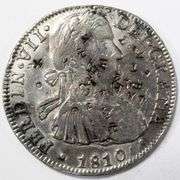 1810 Mexico 8 Reales With Numerous Chop Marks