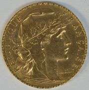 Choice BU 1912 France 20 Francs Gold 'Rooster'