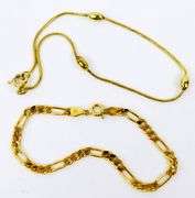 Italian Sterling Vermeil Bracelet & Anklet