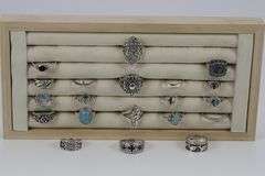 .925 Sterling Silver Ring Assortment Various Sizes & Styles (20 Ring Lot)