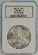 Super blazing Gem BU 1880-S Morgan Silver Dollar. NGC MS65