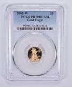 2006-W $5 American Gold Eagle 1/10 Oz Gold PR70 DCAM PCGS