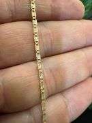 14k Gold Rose White Yellow Tri Color Solid Valentino Diamond-Cut Star Link Chain 2mm Necklace 24"