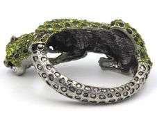 Panther Crystal bangle bracelet