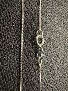 10k White Gold Solid Box Link Chain 0.6mm Necklace 16"