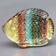 Glowing! 34.09ct multi-hue Fluorite carving