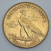 Gold Indian Ten Dollar 1909 Coin