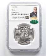 1944 Walking Liberty Half Dollar Miles Standish MS66 NGC CAC