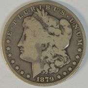 Rare key date 1879-CC Morgan Silver Dollar. Nice circ