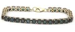 Vintage 925 sterling silver round brilliant cut cubic zirconia tennis bracelet