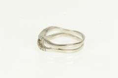 14K White Gold 0.30 Ctw Wavy Tiered Diamond Wedding Band Ring