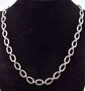 Wonderful 14K White Gold Fancy Link Necklace