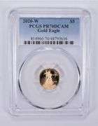 2020-W $5 American Gold Eagle 1/10 Oz Gold PR70 DCAM PCGS