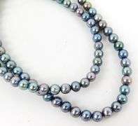 Lustrous Peacock Pearls Necklace & Bracelet, 10K Clasps
