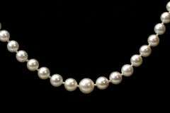 Glowing Graduated Japanese Pearl Necklace