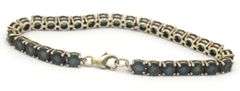 Vintage 925 sterling silver round brilliant cut cubic zirconia tennis bracelet