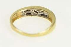 14K Yellow Gold Baguette Diamond Men's Wedding Band Ring