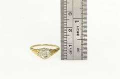 14K Yellow Gold Art Deco Filigree Ornate Promise Ring