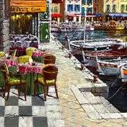 Cafe in Cassis by Sam Park