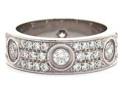 Cartier 1.26ctw Diamond Love Band Ring in 18K, SZ 54