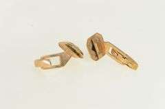 14K Yellow Gold Art Deco Black Onyx Diamond Vintage Cuff Links