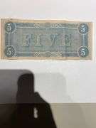 Rich Near Unc $5 1864 CSA Note