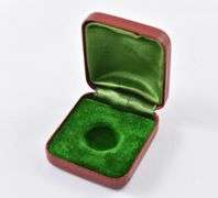 Merry Xmas Christmas Small Red Jewelry Box 1920's Gold Coin Gift