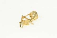 14K Yellow Gold 3D Articulated Well Bucket Vintage Charm/Pendant