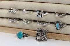 Sterling Silver Curated Ring Assortment Various Sizes & Styles (10 Ring Lot)