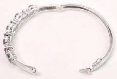 Stunning 6.00CTW Mystic Quartz & 0.85CTW White Topaz Bracelet in Sterling Silver