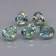 Heated only! 3.06ct heart cut Australian Sapphire set