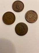 4 Patriotic Civil War Tokens