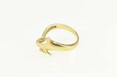 14K Yellow Gold Dolphin Wrap Vintage Ocean Animal Ring