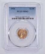 1926 $2.50 Indian Head Gold Quarter Eagle MS63 PCGS