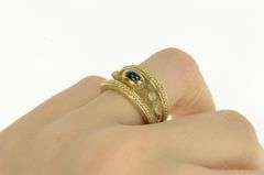 14K Yellow Gold Black Onyx Etruscan Revival Elaborate Vintage Ring