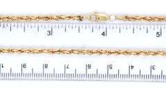 14kt Yellow gold rope chain necklace