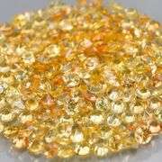 Fantastic 4.71ct diamond cut yellow Sapphire set