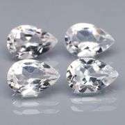 Glittering 6.50ct diamond white Topaz set