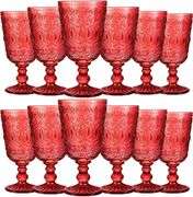 A Dozen Red Goblet Vintage Glassware