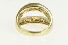 14K Yellow Gold 0.80 Ctw Diamond Split Band Statement Ring
