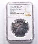 MS66 1972F Germany 10 Marks Munich Olympics NGC Beautifully Toned