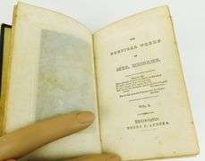 1850's Mrs. Heman's Poems Miniature Antique Book